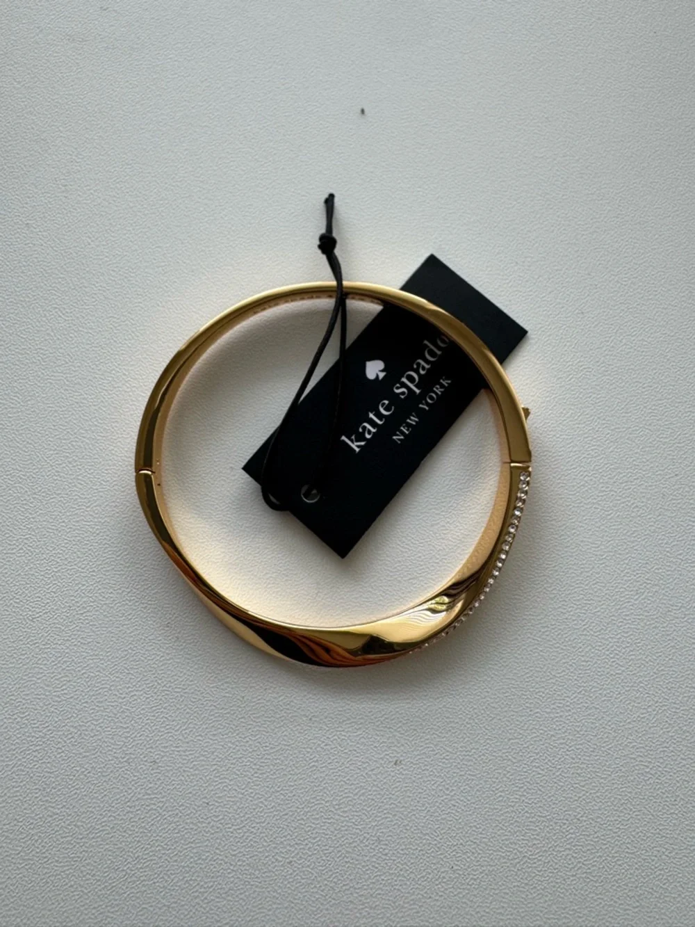 Kate Spade crystal hinged bangle bracelet - Picture 3 of 3